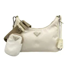 PRADA(プラダ) ショルダーバッグ - 1BH204 白 Re-Edition 2005 Re-Nylon バッグ