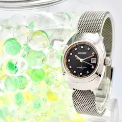 【稼働】CITIZEN シチズン COSMO STAR コスモスター 機械式 手巻き レディース 腕時計 シルバー オレンジ CSDS1703 8115819 純正ベルト