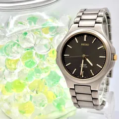 【美品/新品電池】SEIKO セイコー SPIRIT スピリット メンズ 腕時計 チタン 7N01-7100 510662 純正ベルト