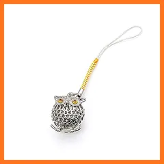 【新品】 ［Barzaz(バルザス)］ フクロウ 根付け 不苦労 梟 縁起物 お守り 鈴 福 金運 商売繁盛 魔除 0