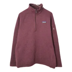 patagonia パタゴニア ハーフジップ ベターセーター フリースジャケット アウトドア ワインレッド(メンズ XL)中古 古着 X2885