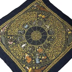 LOUIS VUITTON(ルイヴィトン) スカーフ美品  - ネイビー×ライトブラウン×マルチ