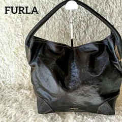 FURLA フルラ ワンショルダーバッグ ブラック 黒 レザー 2way ハンドバッグ 肩掛けバッグ 金具ロゴ入り 高級感 通勤 通学 レディース鞄 カバン　24-792