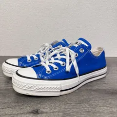 美品 コンバース 日本製 キャンバスオールスターJ OX スニーカー 24.5cm 青