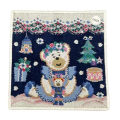 FEILER(フェイラー) 小物美品  - アイボリー×ダークネイビー×マルチ ハンドタオル/リリア