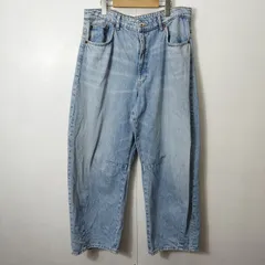 ZARA ザラ バギーバルーン ミッドライズ デニムパンツ ジーンズ DENIM ジーパン 8727/040/406 レディース USA10 インディゴ系 B55