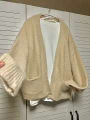 #新品 : オープンタイプ ニット カーディガン アイボリー アイボリー