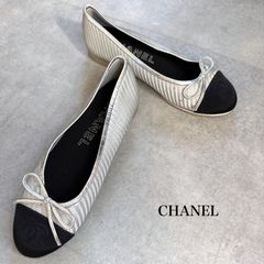 CHANEL シャネル ココマーク リボンバレエシューズ フラットシューズ