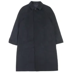 極美品△BURBERRY LONDON バーバリーロンドン 裏地チェック柄 ロゴボタン ピュアカシミヤ100％ ロング ステンカラーコート ダークグレー 54 メンズ オススメ◎
