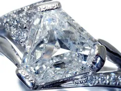 【ジュエリー極】極上品 超希少！超大粒極上天然１粒ダイヤモンド2.24ct＆脇ダイヤ0.20ct 超高級K18WGリング h8167vgu【送料無料】
