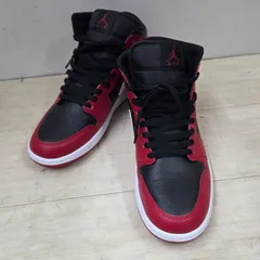2 S01756 NIKE ナイキ エアジョーダン1ミッドブラック ホワイトジムレッド NIKE AIR JORDAN 1 MID blk wht-gym red  DQ8426-061 ハイカット スニーカー  シューズ 靴 28.5 cm メンズ