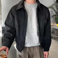 メンズ スウェード ブルゾン ジャケット