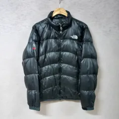 B2-4/ザノースフェイス ブラック ジップアップ ダウン 軽量ダウン メンズ