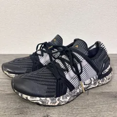 adidas×ステラマッカートニー ウルトラブースト20 スネークスキン ランニングシューズ スニーカー 24.5cm 黒