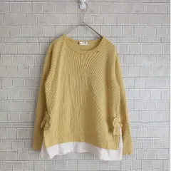 BEBE　べべ　カットソー　キッズ　150　レイヤード　女の子　黄色　白