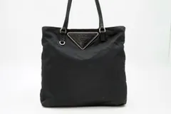 プラダ ショルダー バッグ トート ビッグ三角プレート デカロゴ テスートナイロン 黒 ブラック PRADA 5245h