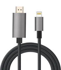 ★HDMIケーブル iPhone HDMI変換ケーブ ル 1mセット Digital AV変換アダプタLightning ライトニング 変換アダプター 電源不要 設定不要 同画面テレビ接続 簡単接続 テレビに映す 音声同期出力 iPhone/iPad対応