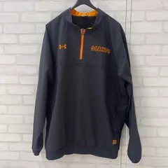 値下げ アンダーアーマー ジャイアンツ コラボ オフィシャル 日本製 支給品 ハーフ ジップ 72 ロゴ マーク 刺繍 ナイロン ジャケット