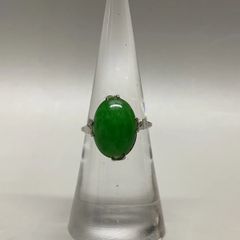 翡翠 リング 指輪 ジュエルベリテ ケース付 - メルカリ