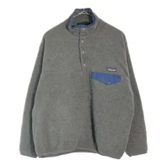 90年代 patagonia パタゴニア スナップT フリースジャケット アウトドア グレー(メンズ M)中古 古着 X5038