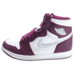 NIKE (ナイキ) AIR JORDAN 1 HIGH OG BORDEAUX エアジョーダン1 ハイカットスニーカー ボルドー US9/27.0cm パープル 555088-611