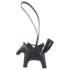 HERMES (エルメス) ロデオPM ペガサス バッグチャーム ストラップ ダークグリーン×ブラウン ヴェルマングローブ×べブラン×ノワール K刻印