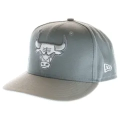NEW ERA (ニューエラ) シカゴブルズ ロゴ刺繍 6パネルベースボールキャップ 帽子 グレー
