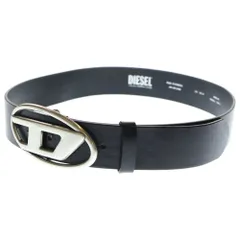 DIESEL (ディーゼル) B-1DR Dロゴバックル レザーベルト ブラック X08516