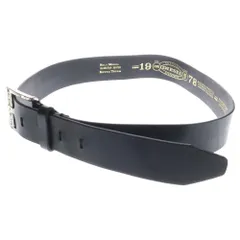 DIESEL (ディーゼル) BLUESTAR ブルースター ロゴ刻印 シルバーバックル レザーベルト ブラック/シルバー X03726