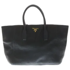 PRADA (プラダ) ヴィッテロダイノ 2wayハンドバッグ ハンドバッグ トートバッグ ショルダーバッグ ブラック レザー ゴールド金具