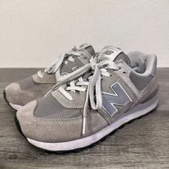 New Balance ML574EGG スエード×メッシュ スニーカー 24cm グレー