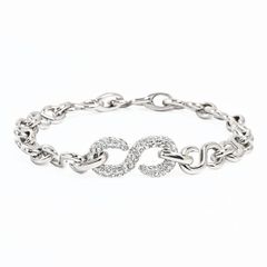 SWAROVSKI サークルリンク ブレスレット シルバーカラー | Mercari