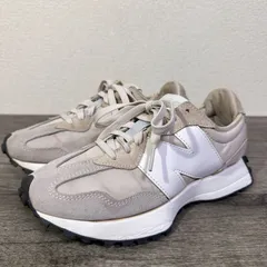 New Balance U327EE スエード×テキスタイル スニーカー 24cm ベージュ