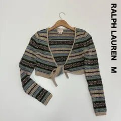 RALPH LAUREN POLO JEANS ラルフローレンポロジーンズ☆ラムズウール製フェアアイルカーディガン ボレロ M