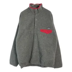 90年代 patagonia パタゴニア スナップT フリースジャケット アウトドア 雪無しタグ グレー(メンズ XL)中古 古着 X5030