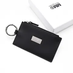 MM6 MAISON MARGIELA メゾン マルジェラ カードケース ニューメリック レザー キーリングポーチ SA6UI0031 P8873 レディース ユニセックス ブラック ジッパー