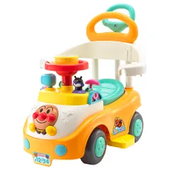 メーカー正規品 新品 PINOCCHIO アンパンマンといっしょにドライブ！ 3STEPよくばりビジーカー 押し棒＋ガード付き アガツマ