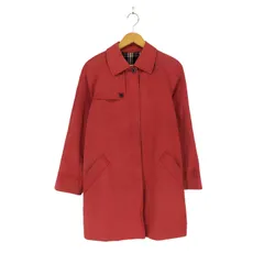 バーバリーブルーレーベル BURBERRY BLUE LABEL 裏地チェック比翼ステンカラーコート メンズ  38