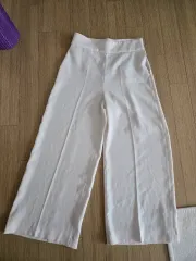 ZARA 白 ワイド パンツ レディース ズボン