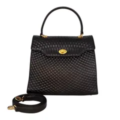 美品 BALLY バリー ハンドバッグ ショルダーバッグ キルティング  2way レザー ゴールド金具 ブラック