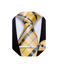 ビジネス 入学式 洗濯可能 セット 二次会 タイピン ハンカチ ストライプ ネクタイ [DiBanGu]