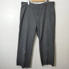 Dickies ディッキーズ ワーク パンツ 874 Original Fit 古着 ストリート コットン混 カットオフ メンズ 36 グレー系 B64