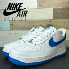 NIKE AIR FORCE 1 LOW ナイキ エア フォース 1 ローカット ホワイト 白 ブルー 青 25cm メンズ スニーカー FJ4146-103 U11130