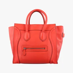 セリーヌCelineラゲージミニショッパー レッド レザー S-SA-0191 S-MM-1101