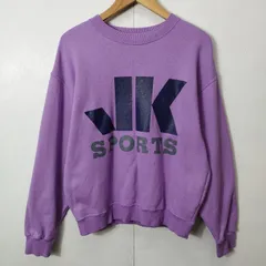JK SPORTS JUNKO KOSHINO ジュンコ コシノ トレーナー スウェット 長袖 裏毛 古着 ヴィンテージ 90s クルーネック プリント 日本製 コットン B71