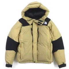 美品▼THE NORTH FACE ザ・ノースフェイス ND91840 Baltro Light Jacket GORE WINDSTOPPER フード付き ロゴ刺繍 ダウンジャケット ベージュ ブラック M 正規品 メンズ