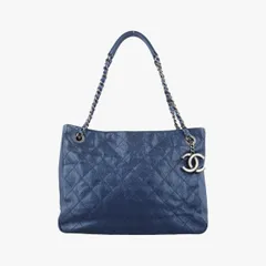 シャネルChanelマトラッセ ココマークGST ブルー キャビアレザー A67414 17109121