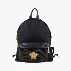 ヴェルサーチェ(ヴェルサーチ)VERSACEラ メデューサ ブラック レザー×ナイロン 製番不明