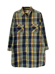 M BEAMS BOY コットン100% チェックパターン ツーポケット オーバーサイズシャツ