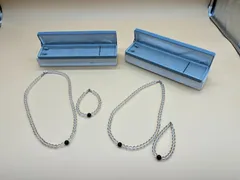 本水晶　オニキス　ネックレス　ブレスレット　セット　 男性用　メンズ　紳士　女性用　レディース　婦人　アクセサリー　水晶　宝石　山梨　ファッション　氣　中国　気功　昭和レトロ　昭和　レトロ